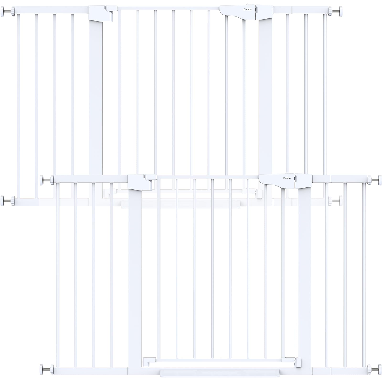 Cumbor baby gate in doorway with wide opening ideal for strollers