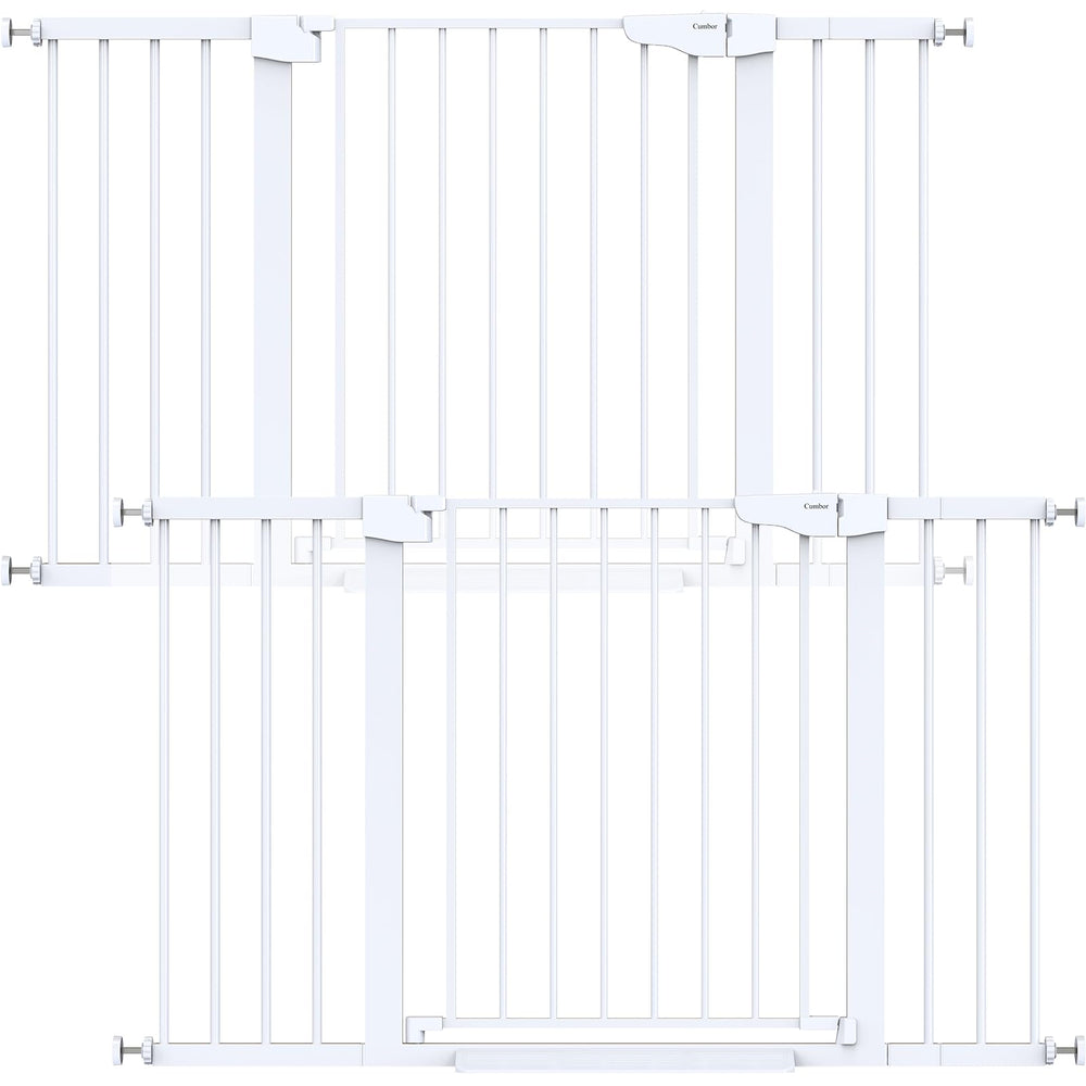 Cumbor baby gate in doorway with wide opening ideal for strollers