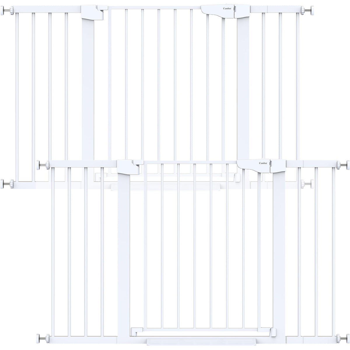 Cumbor baby gate in doorway with wide opening ideal for strollers