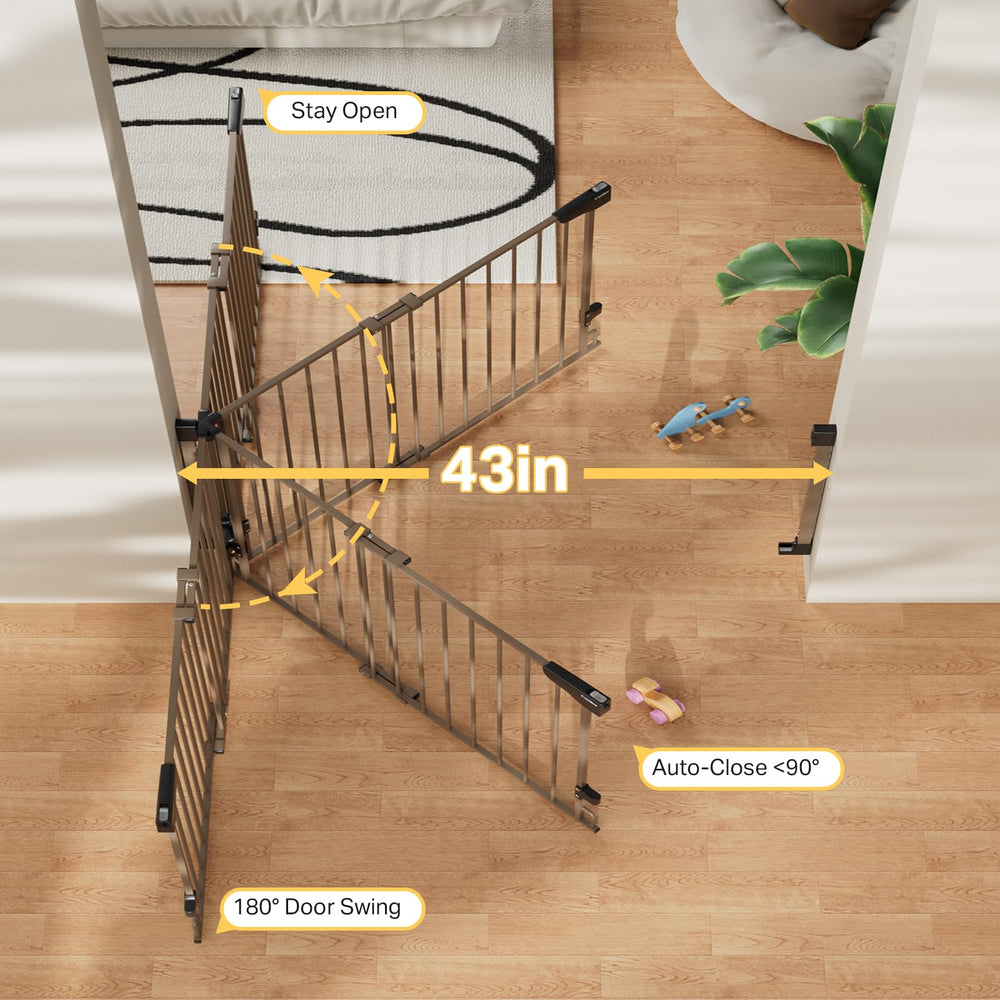 Wall-mounted top and bottom points for secure fit