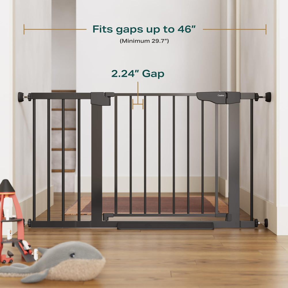 Cumbor steel construction gate withstands dog play and daily activity