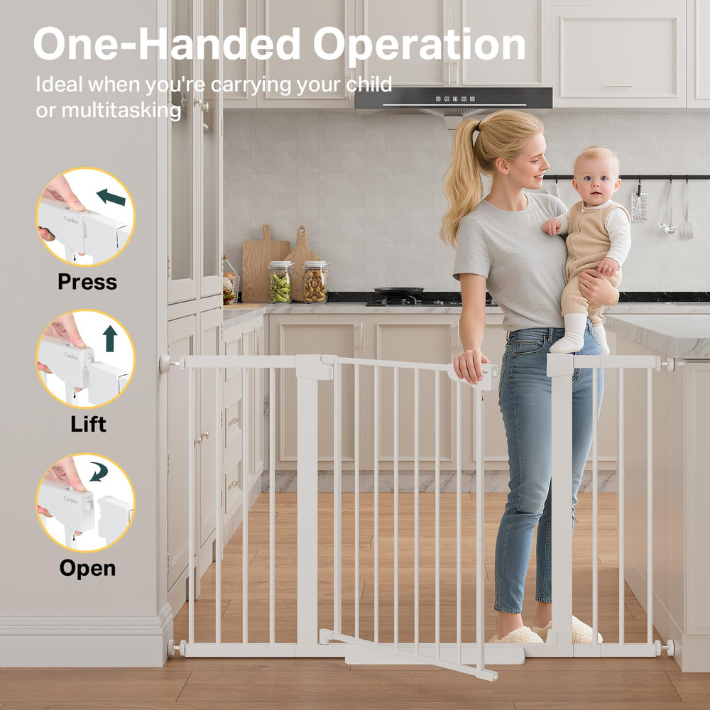 Cumbor baseboard wall cups anchoring the gate securely