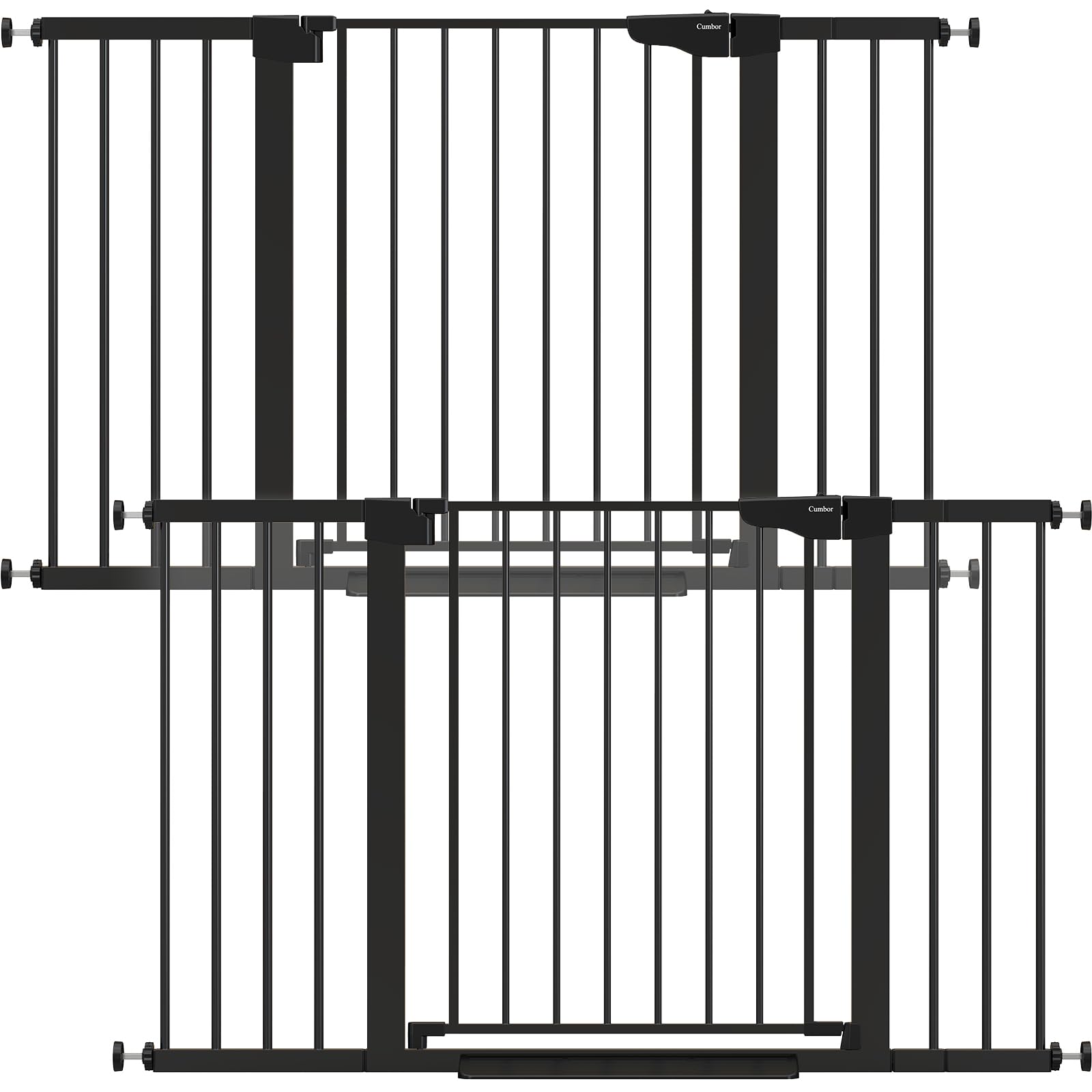 Cumbor baby gate wide 51.5-inch opening secures stairs and doorways safely