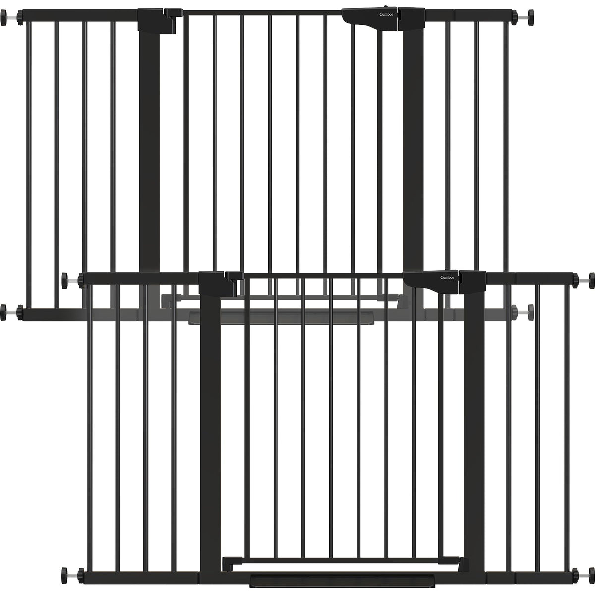 Cumbor baby gate wide 51.5-inch opening secures stairs and doorways safely