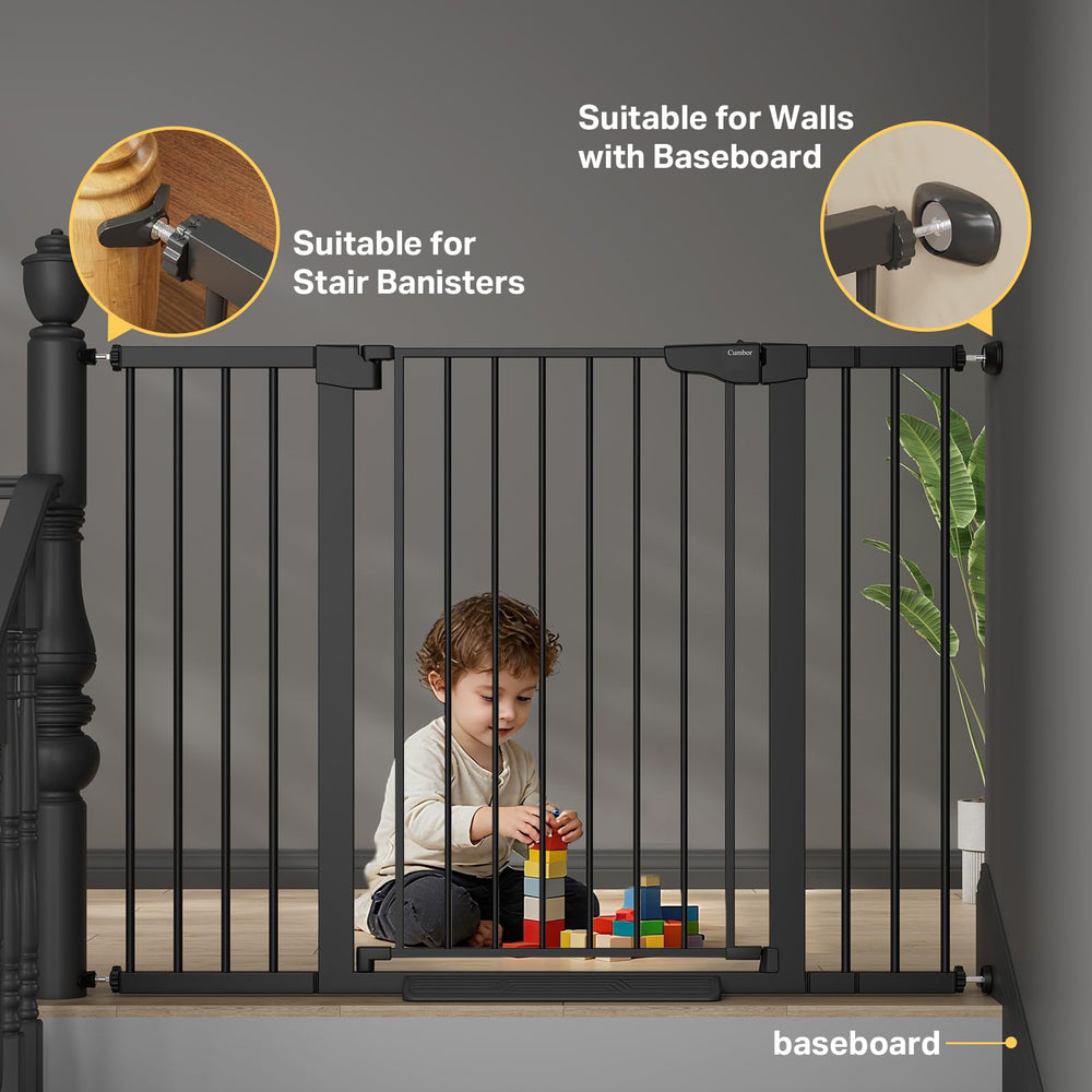 Cumbor gate Y-shaped rail bolts ensure secure fit.