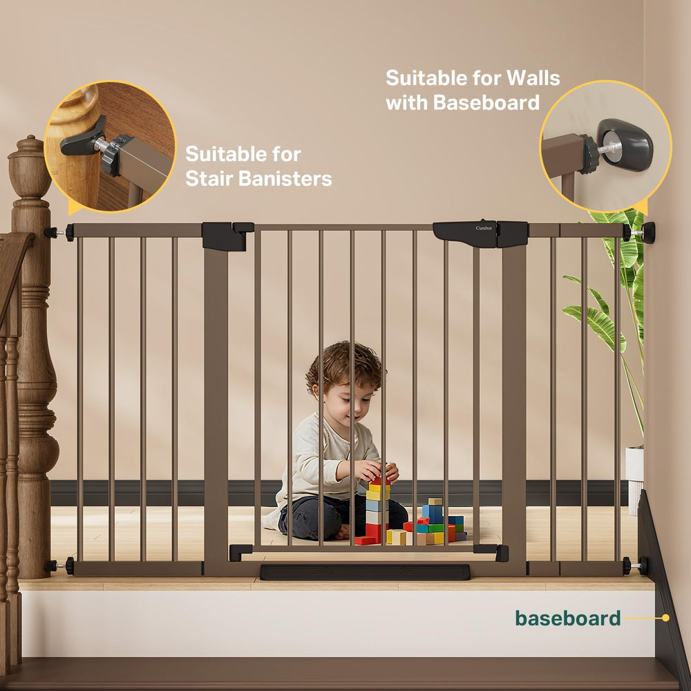 Cumbor brown gate pressure mount supports flexible placement up to 150N