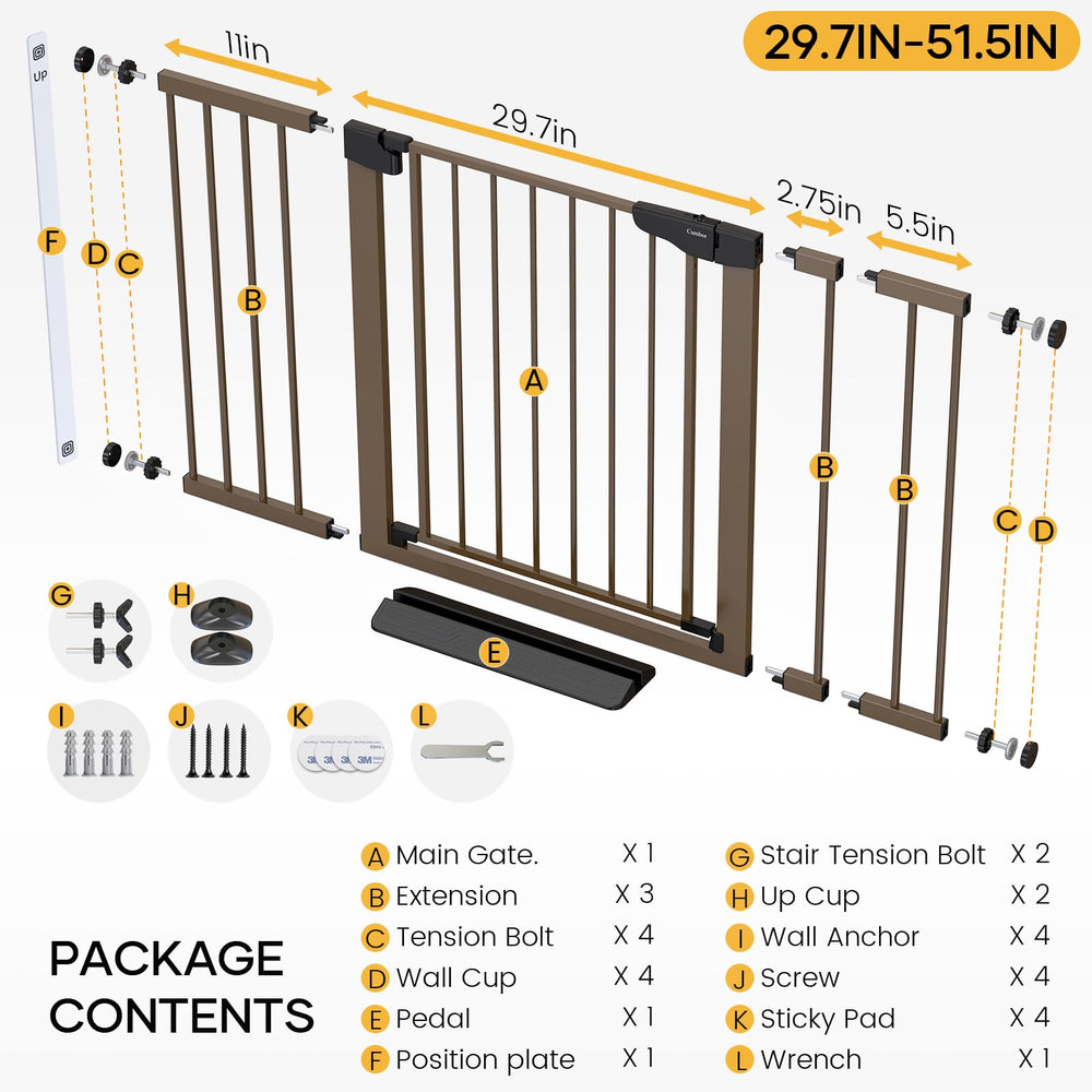Cumbor dog gate suitable for doorways, helping manage pets and kids together.