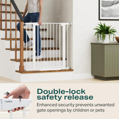 Cumbor double lock safety release promotes secure child access control