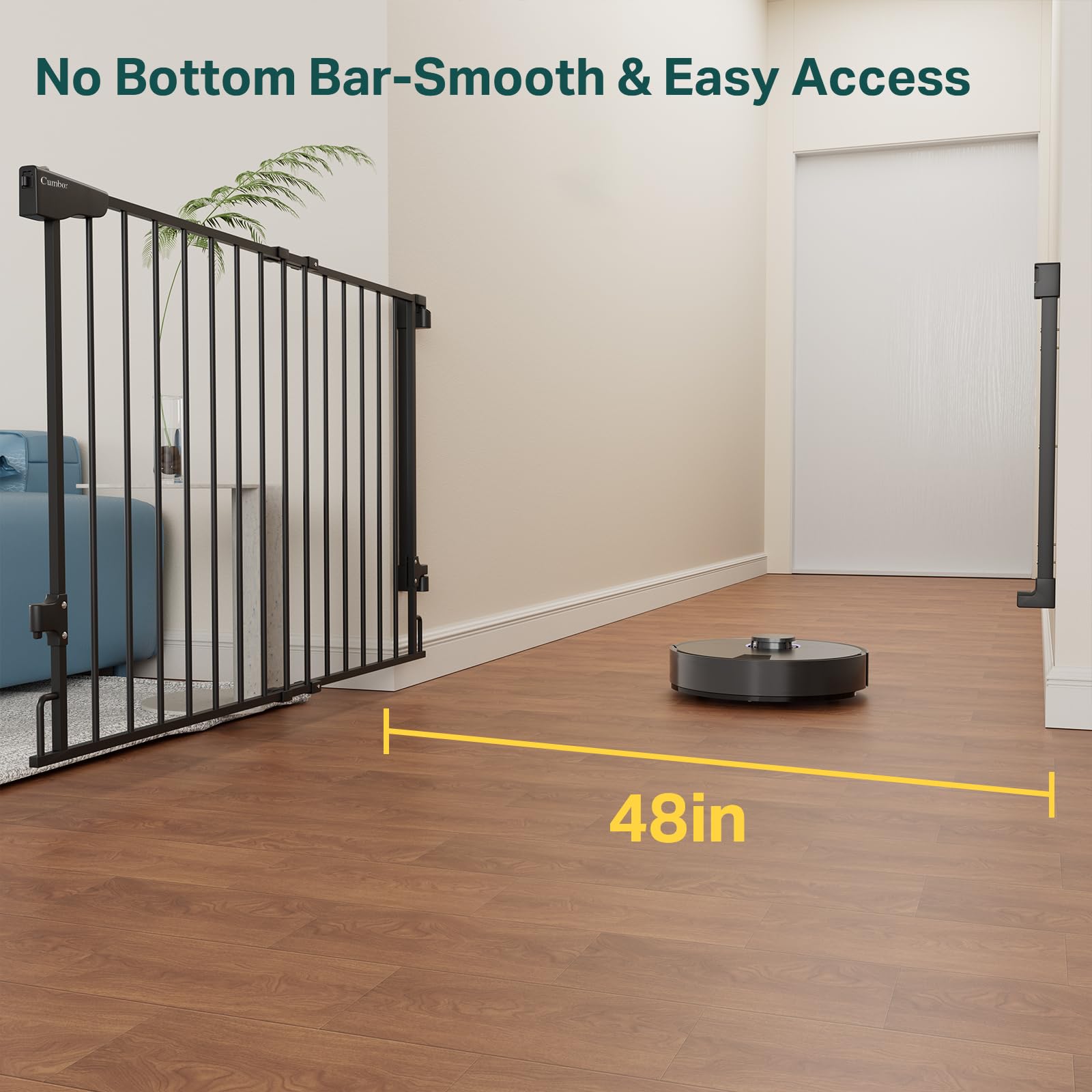 Cumbor Expandable Gate width-31-6-48-wide for versatile openings.