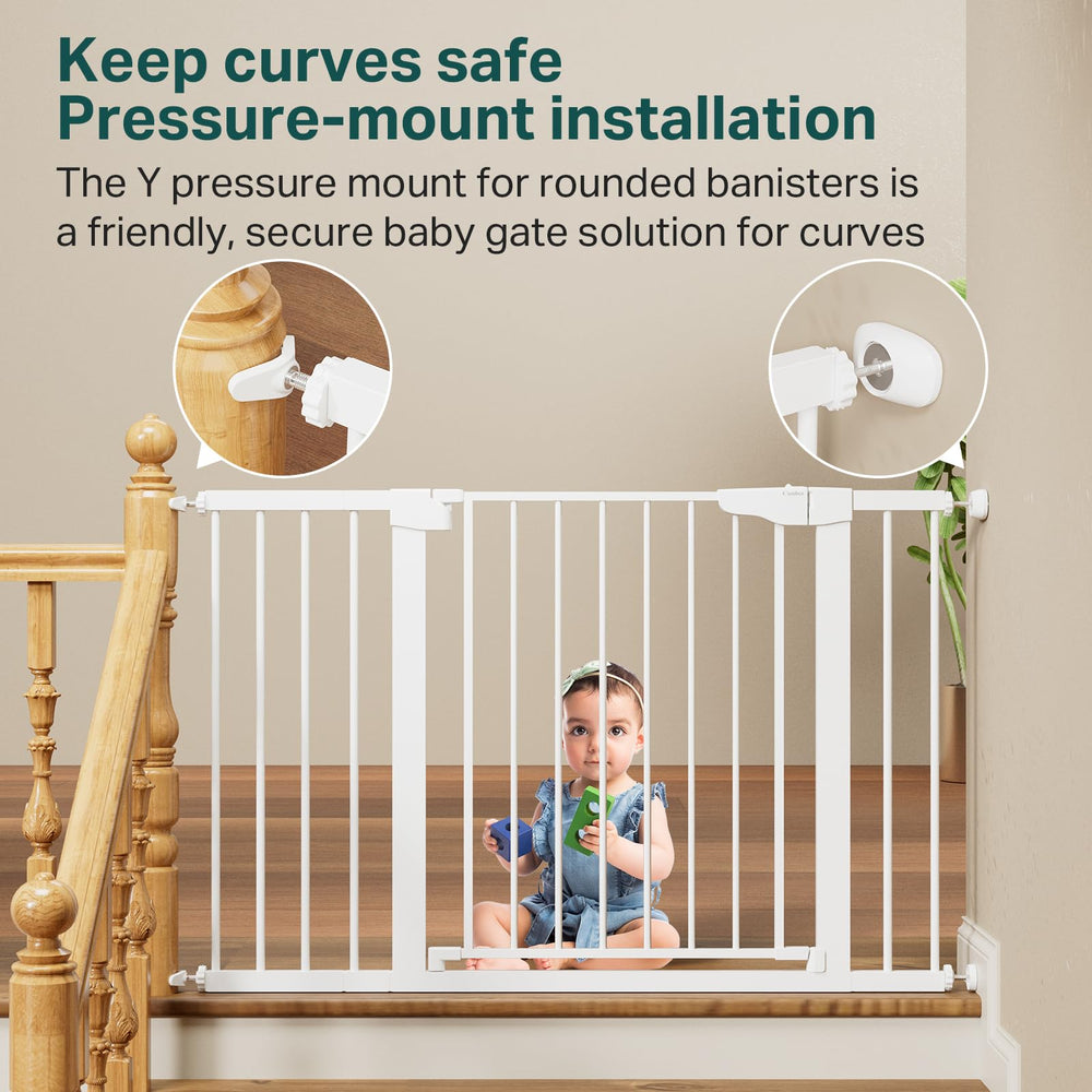 Hardware mount option adds strength for stairs and active pets.