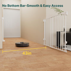 Cumbor hardware-mounted installation ensures sturdy top-of-stairs safety.