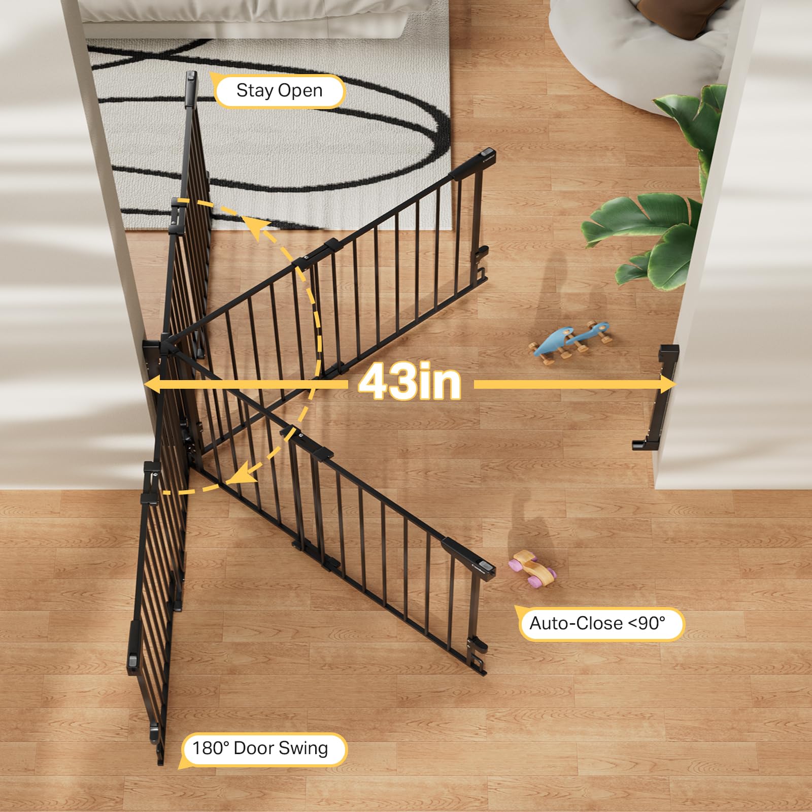One-handed operation handle for easy use while carrying items.