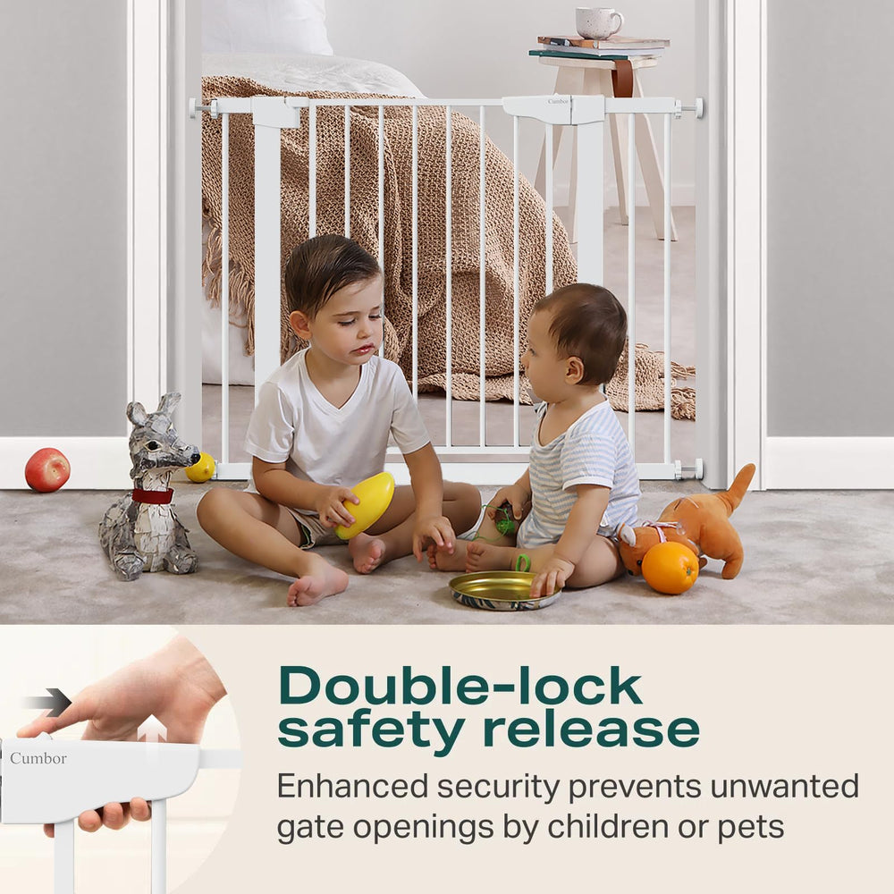 Cumbor pressure-mount setup for quick, tool-free doorway safety