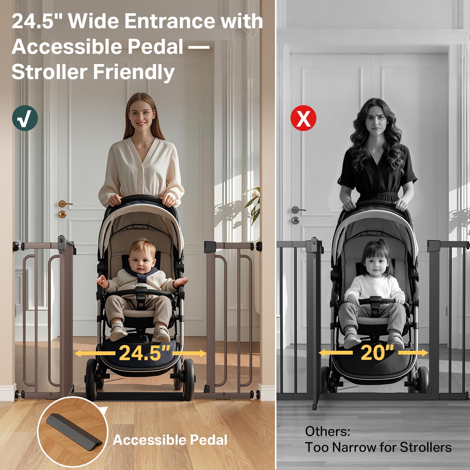 Cumbor pressure-mount setup protects walls and suits rentals.