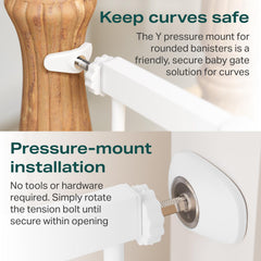 Cumbor two way swing with auto close for convenient hands free use