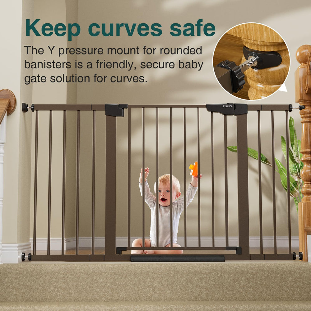 Cumbor two-way swing allows easy passage with auto-close