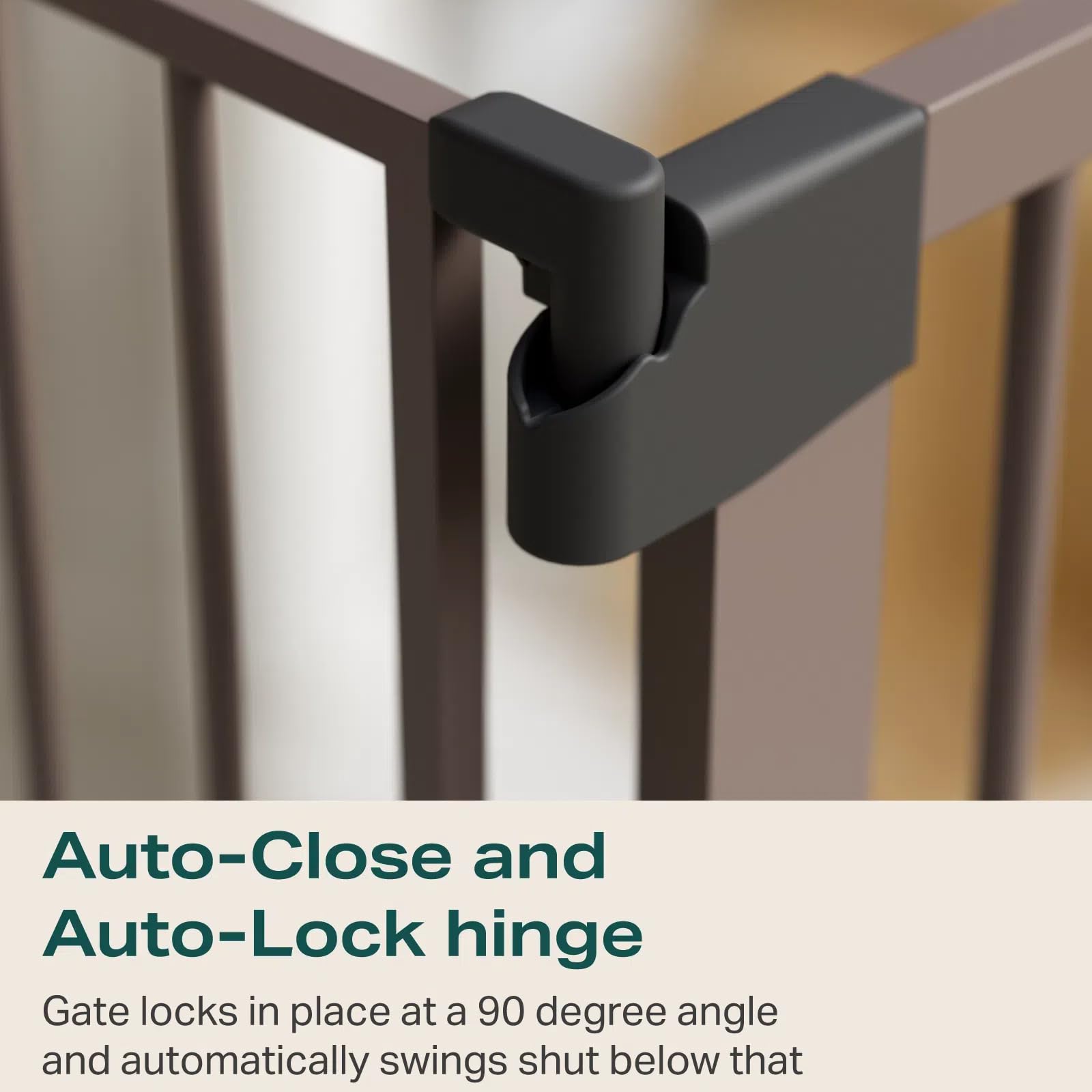 Cumbor walk-through gate with 22.3-inch passage supports strollers and daily flow.