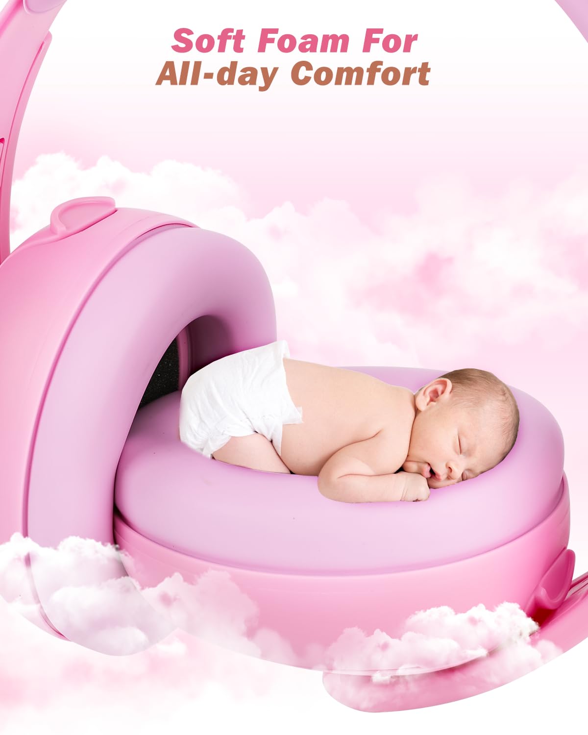 cumunebula travel-friendly headphones fit in a diaper bag