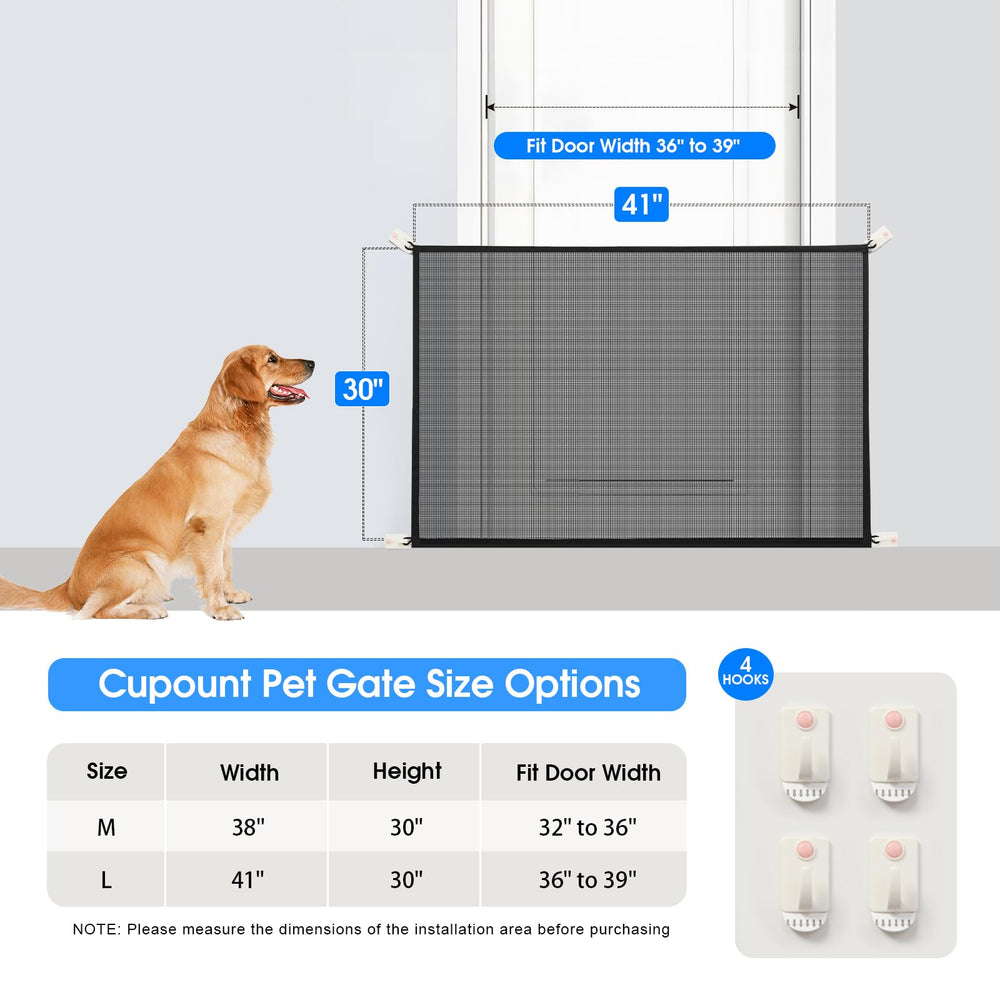 Cupount Baby Gate portable folding design ideal for travel with pets.