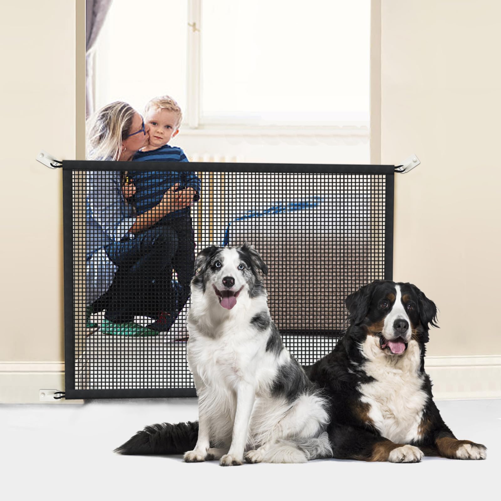 Cupount dog gate fits 50-inch openings for secure containment