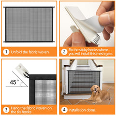 Cupount dog gate hooks-tape secure attachment for stable installation
