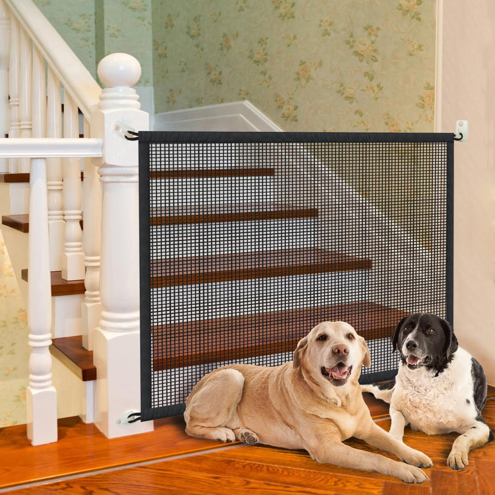 Cupount dog gate adapts to stairs, doors, and hallways.