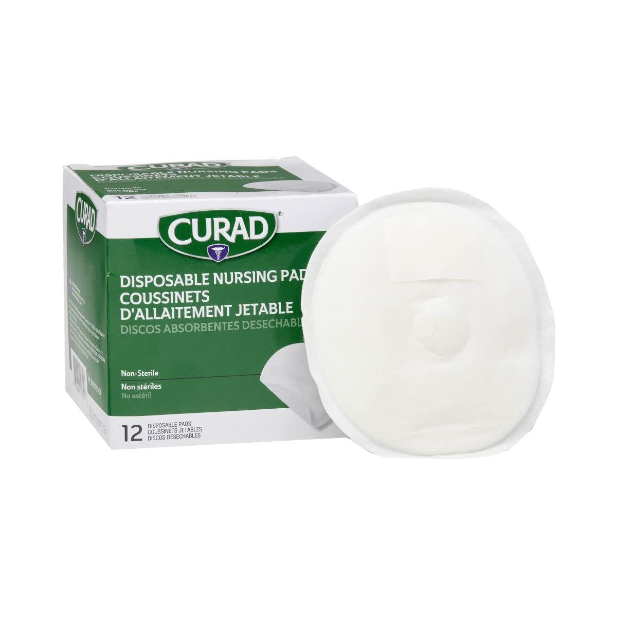Curad adhesive-back keeps the pad in place during wear.