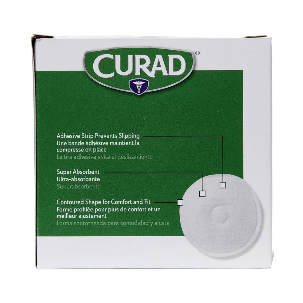 Curad contour-fit pads provide close-to-skin coverage for discretion.
