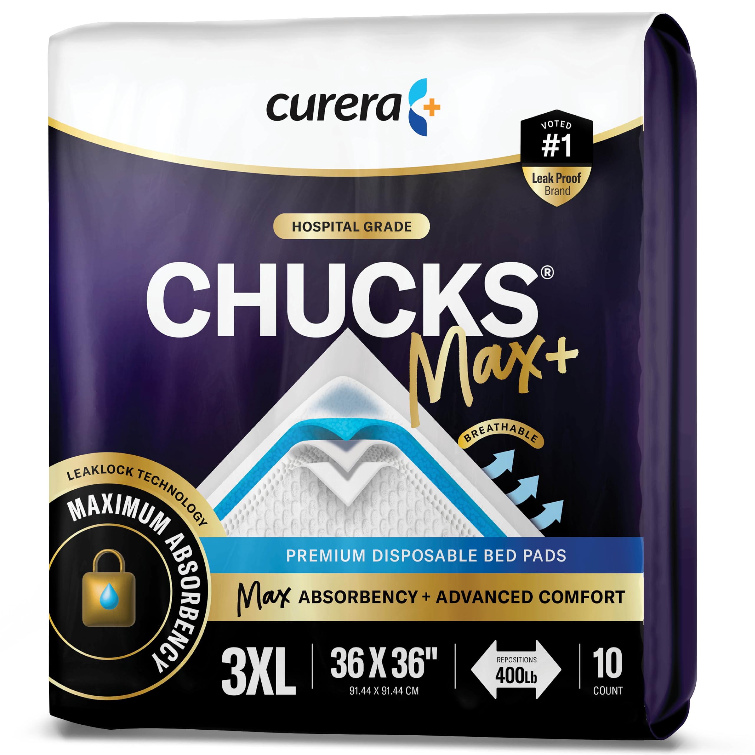 Curera Chucks MAX+ 10-pack delivers steady supply for caregivers