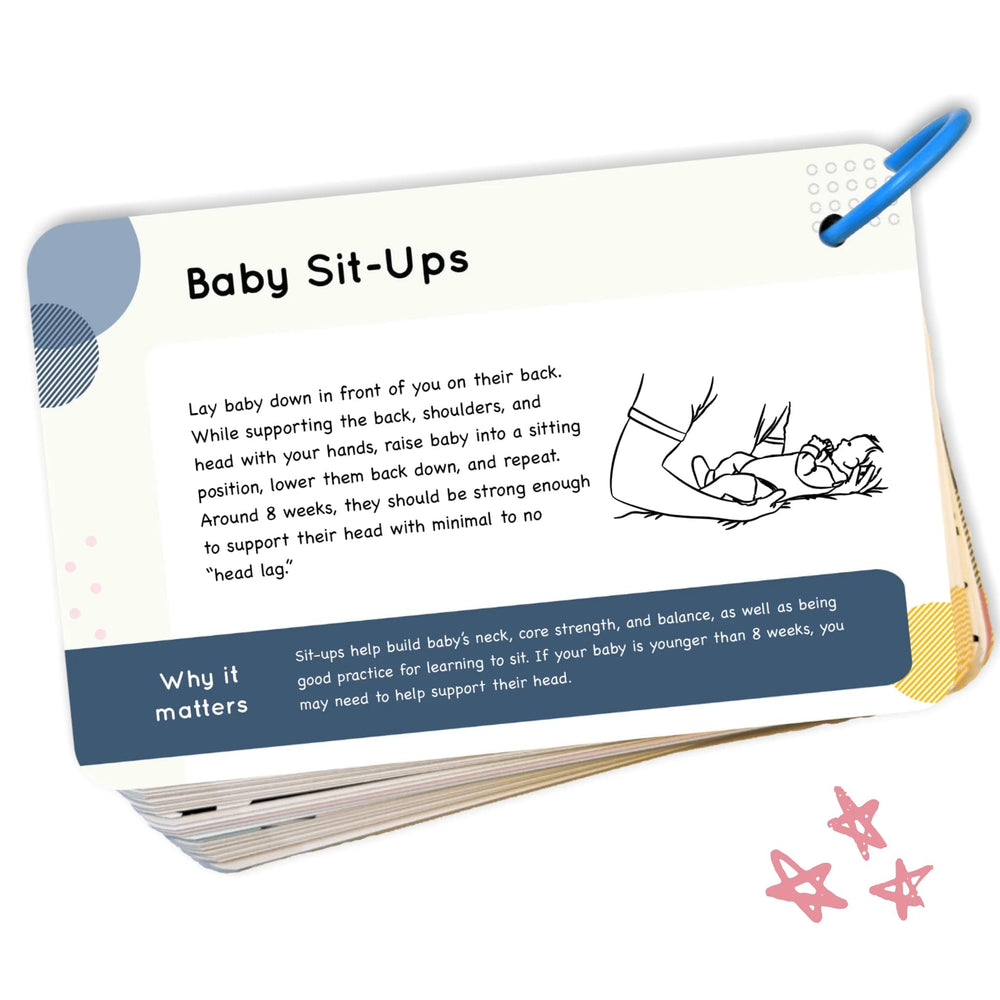 Curious Baby color-coded age cards simplify tracking 0–12 weeks growth milestones.