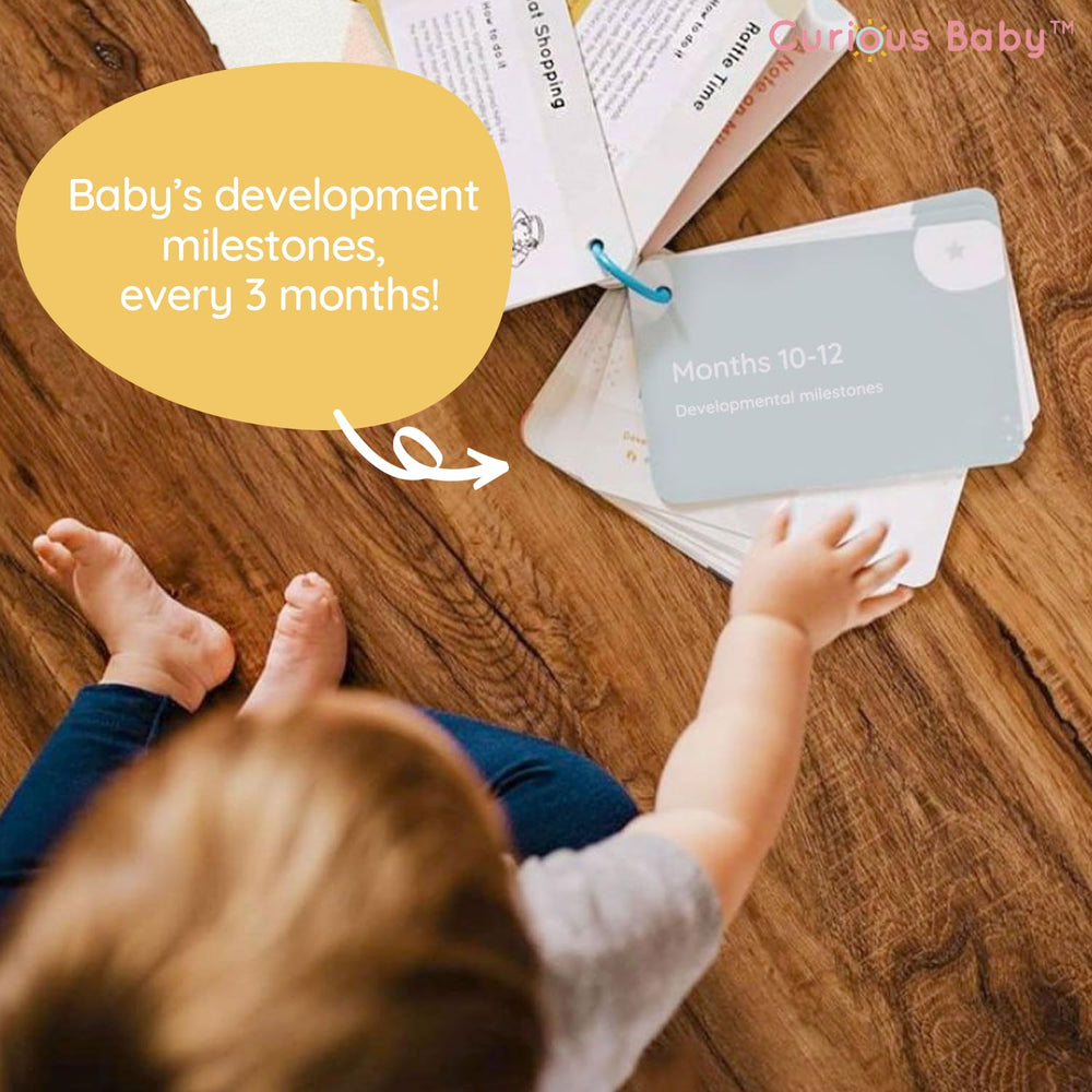 Curious Baby pediatrician-backed development prompts five key growth areas.