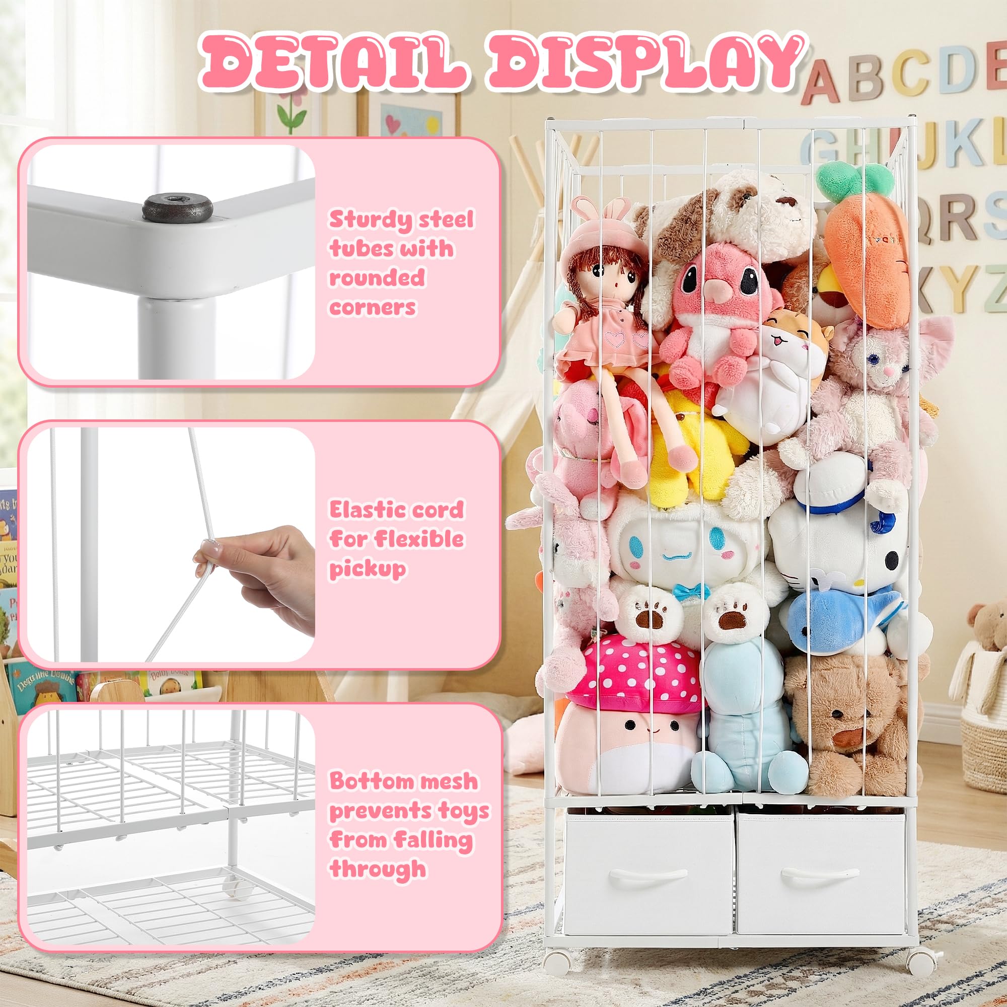 Curleis movable storage with four casters and locks for safe placement.