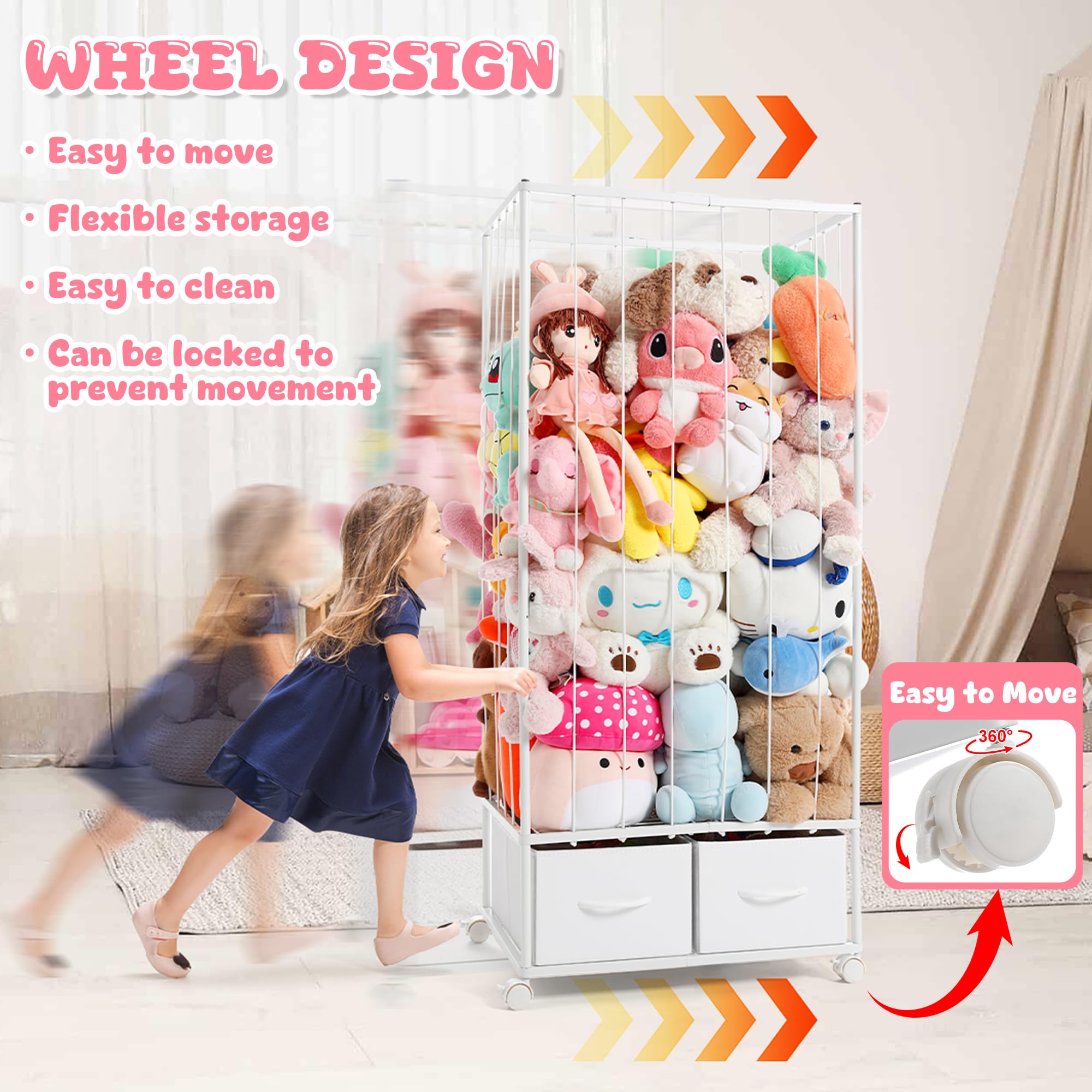 Curleis plush tower in a nursery setting for tidy playtime.