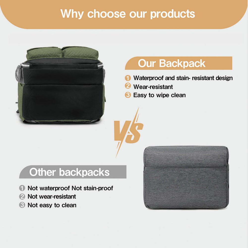 Cutblajat diaper bag backpack changing pad included supports quick changes anywhere