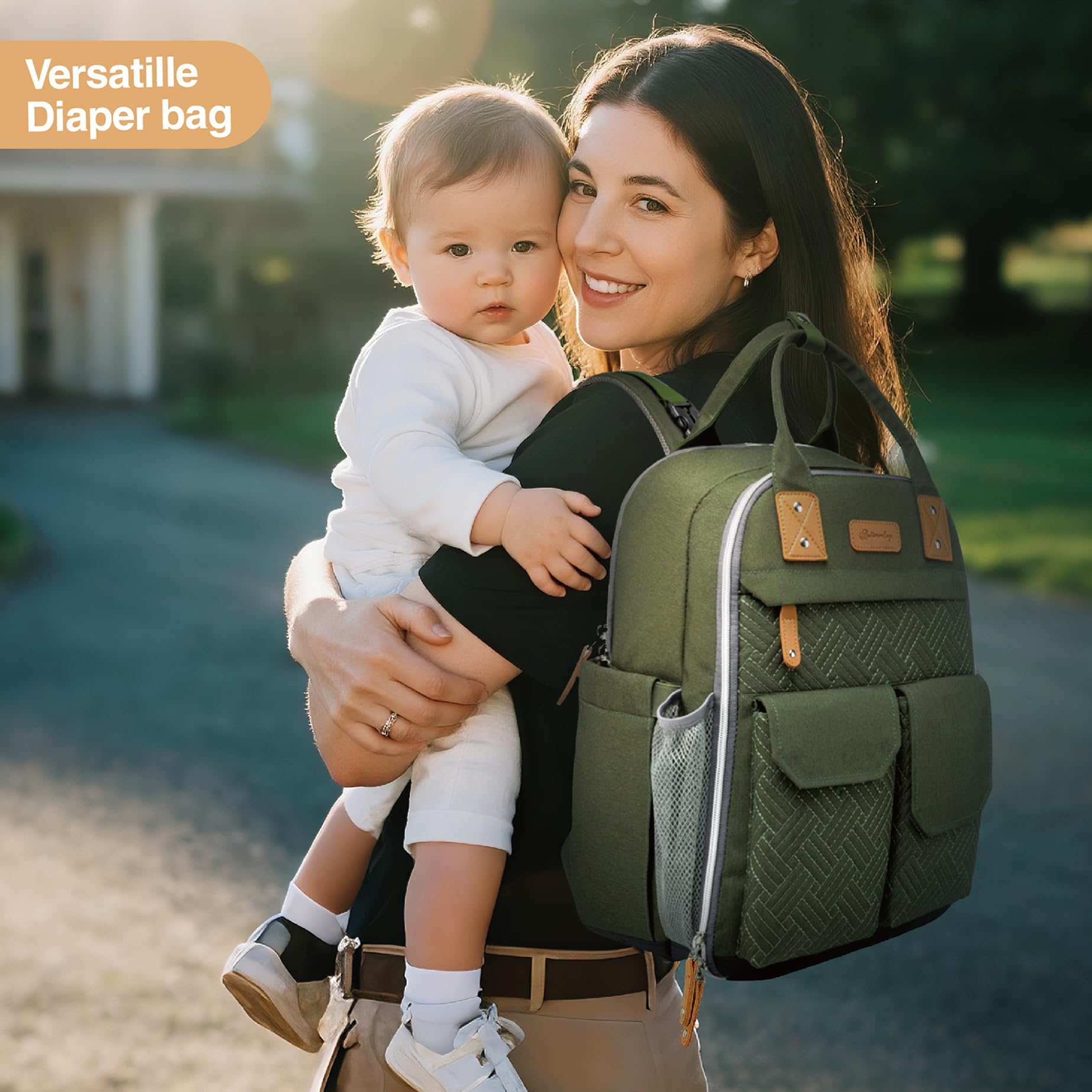 Cutblajat diaper bag backpack interior organization with multiple pockets for easy access