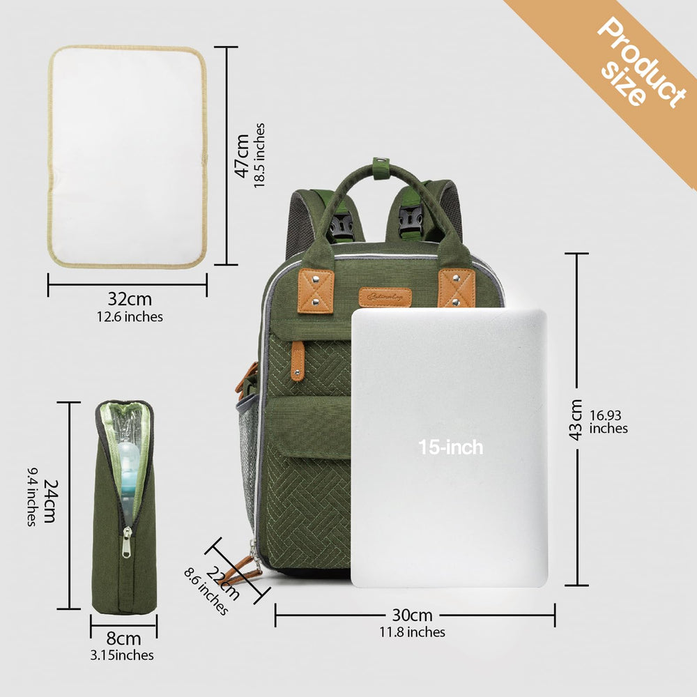 Cutblajat diaper bag backpack insulated pockets keep bottles at right temperature on the go