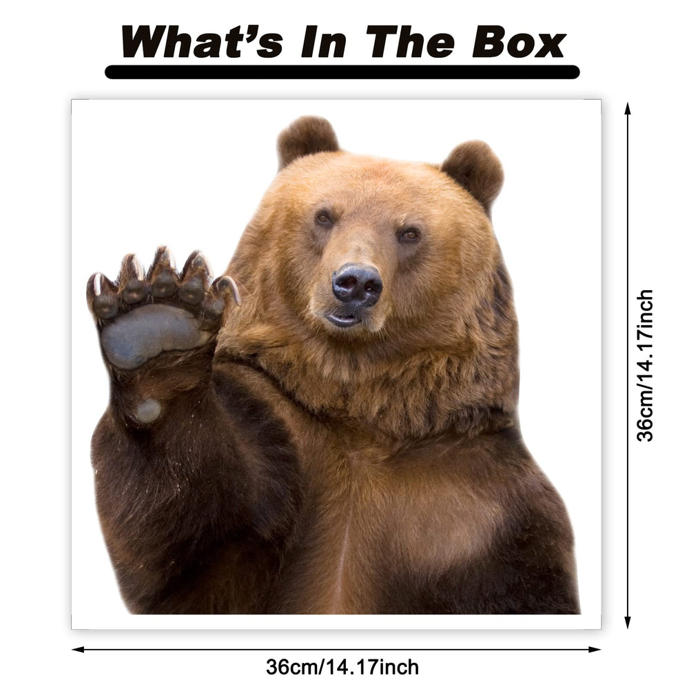 Cute Bear wall decal for kids' rooms; quick, removable safari-inspired decoration.
