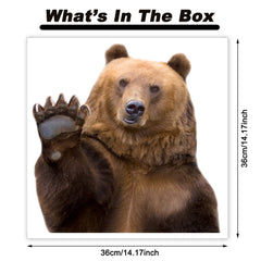Cute Bear wall decal for kids' rooms; quick, removable safari-inspired decoration.