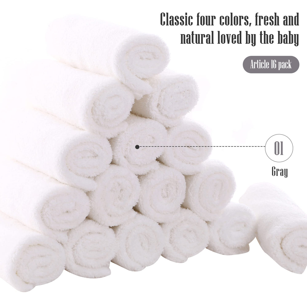 Cute Castle absorbent baby washcloths soak up water quickly.