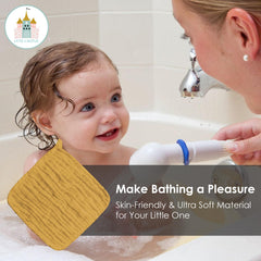 Cute Castle absorbent washcloths with quick-dry design.