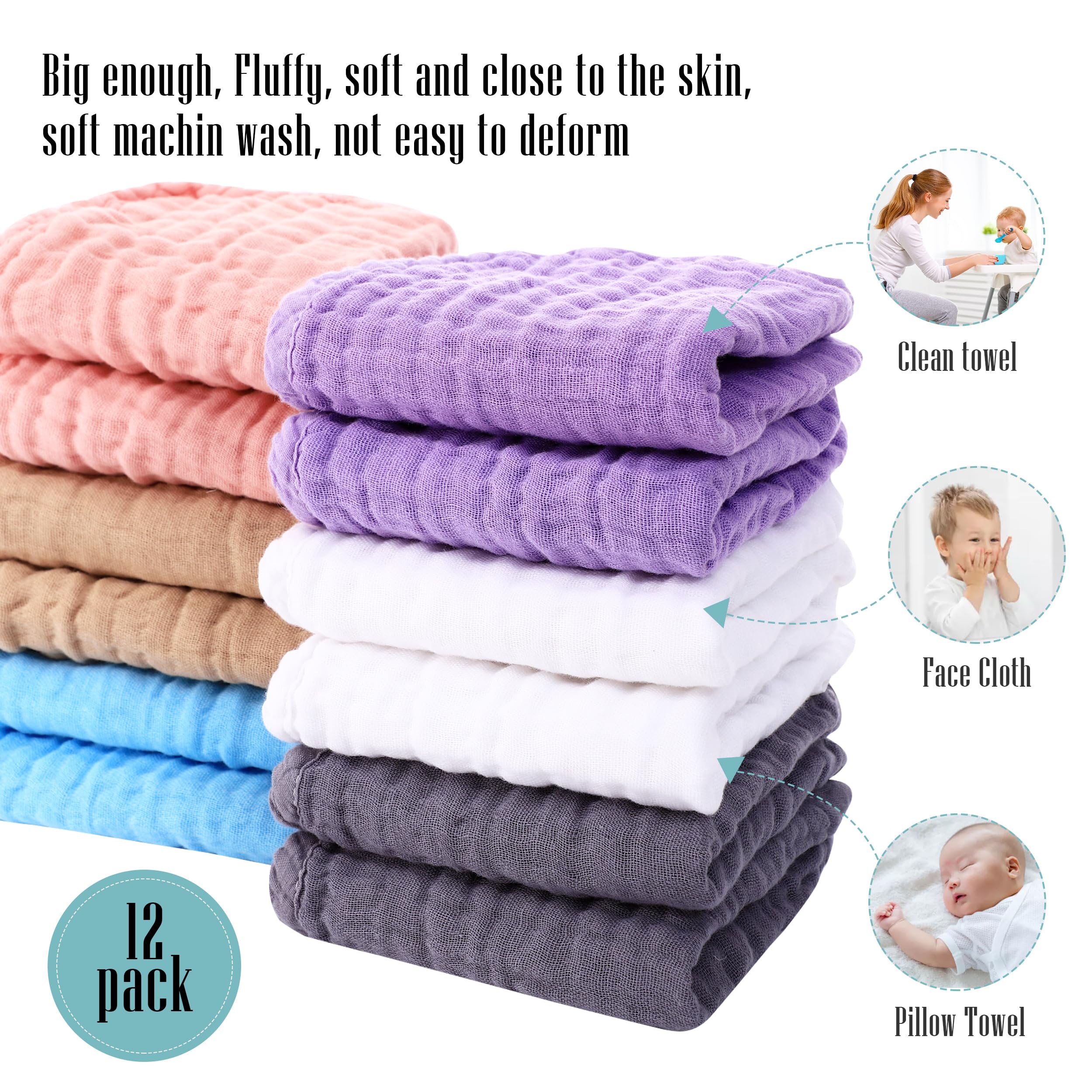 Cute Castle baby burp cloths ideal for on the go mess cleanup.
