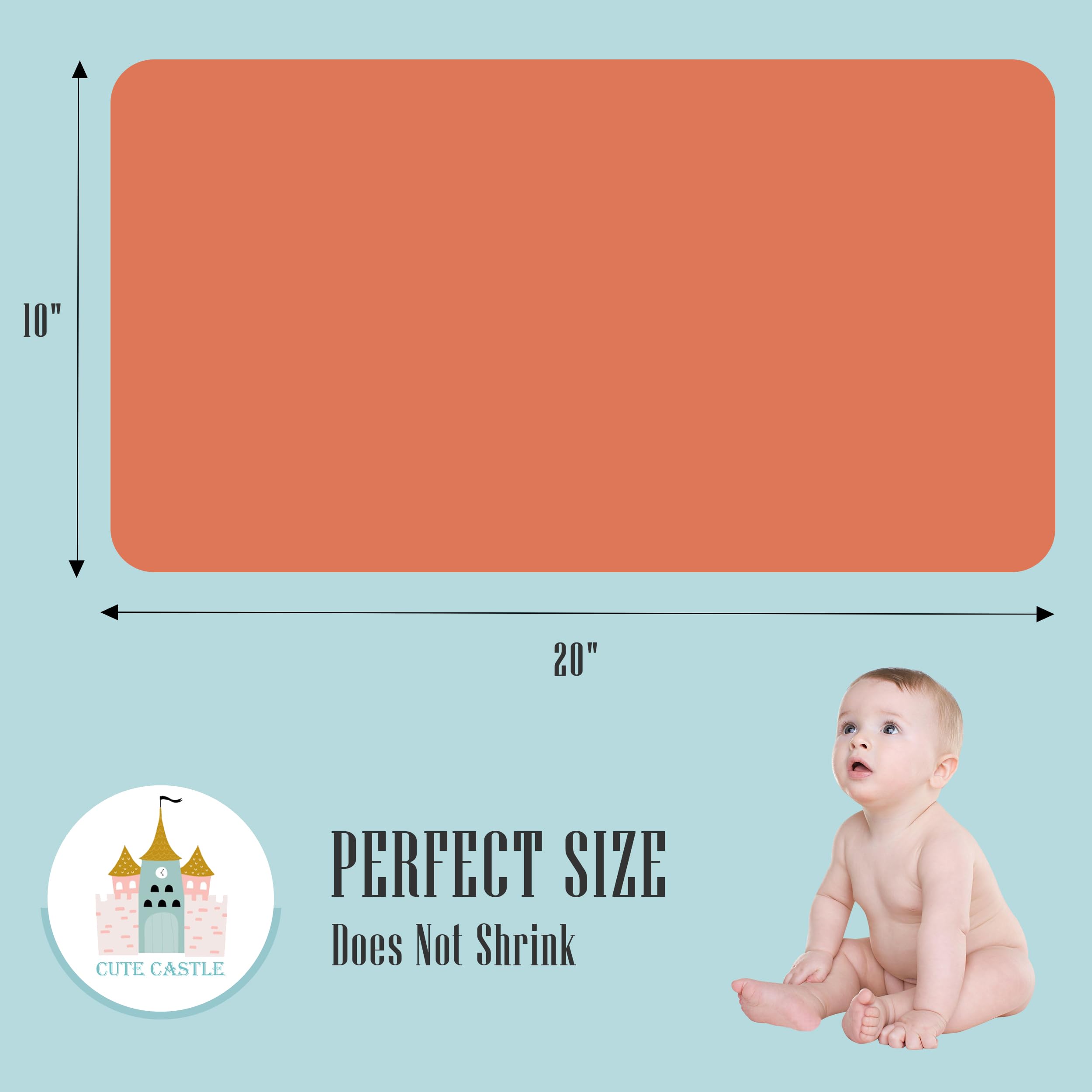 Cute Castle newborn-friendly burp cloths suitable as changing mat covers when outside.