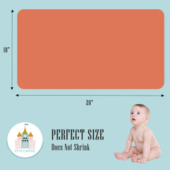 Cute Castle newborn-friendly burp cloths suitable as changing mat covers when outside.