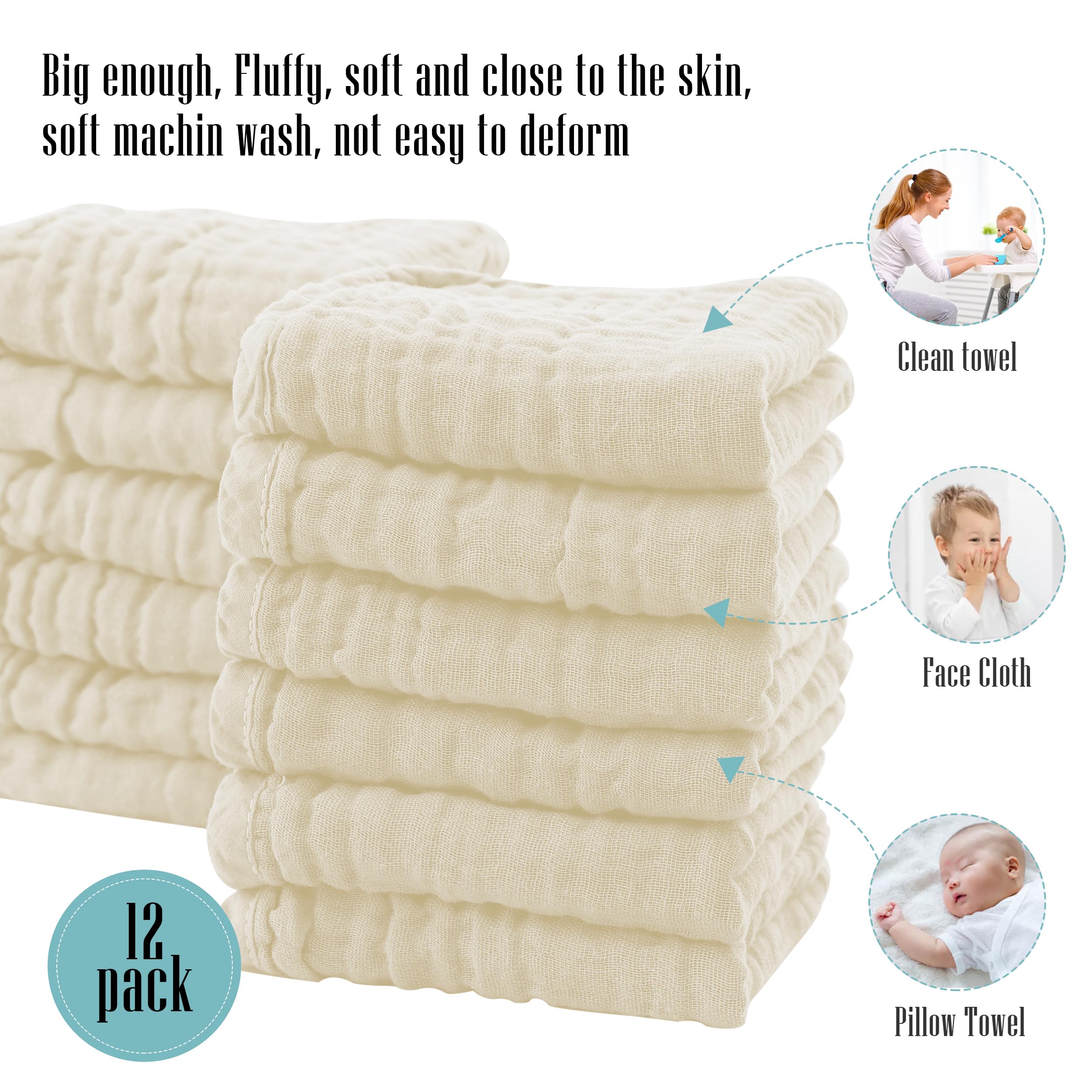Cute Castle baby shower gift-ready burp cloths displayed for registry shelves