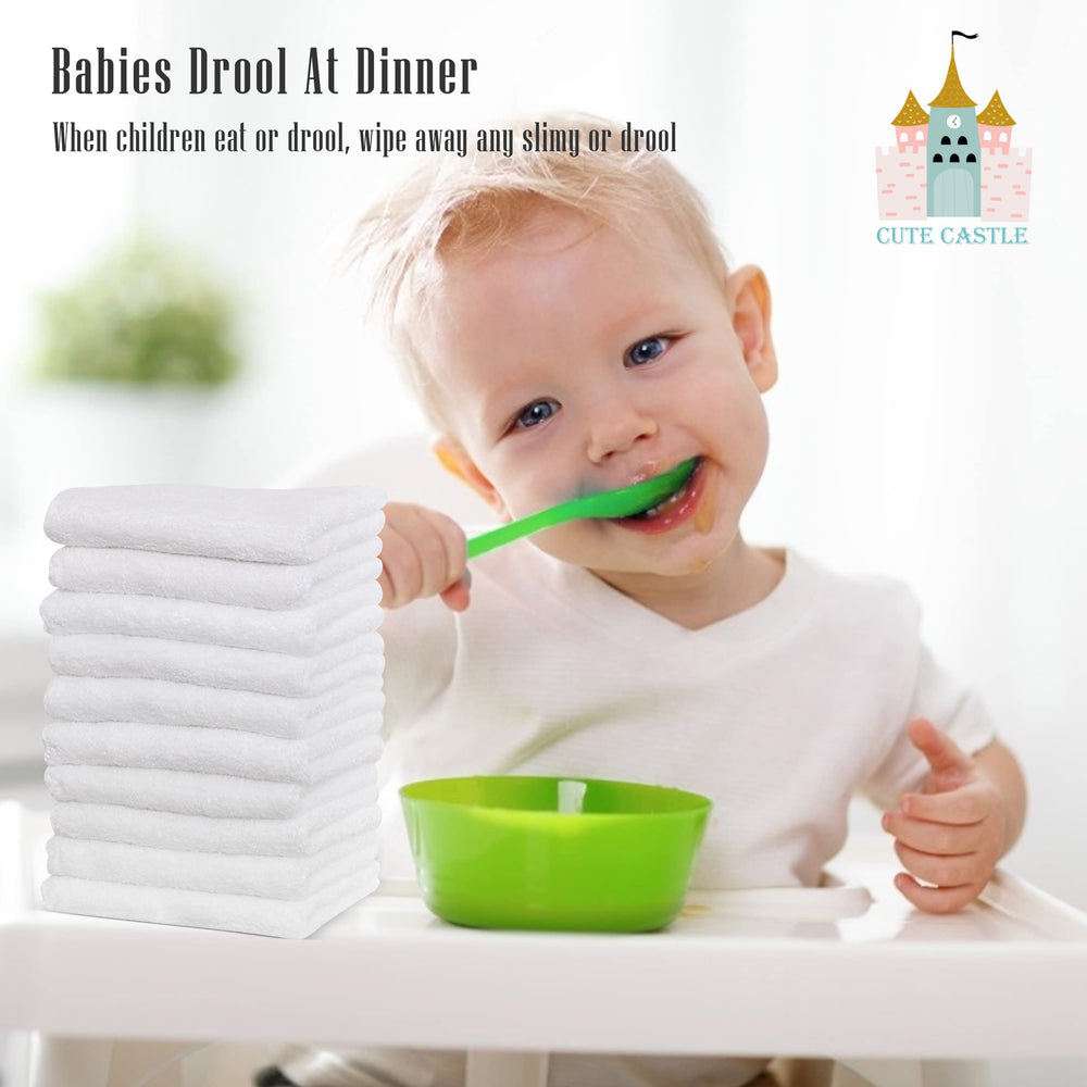 Cute Castle baby shower gift-washcloths, ready for gifting.