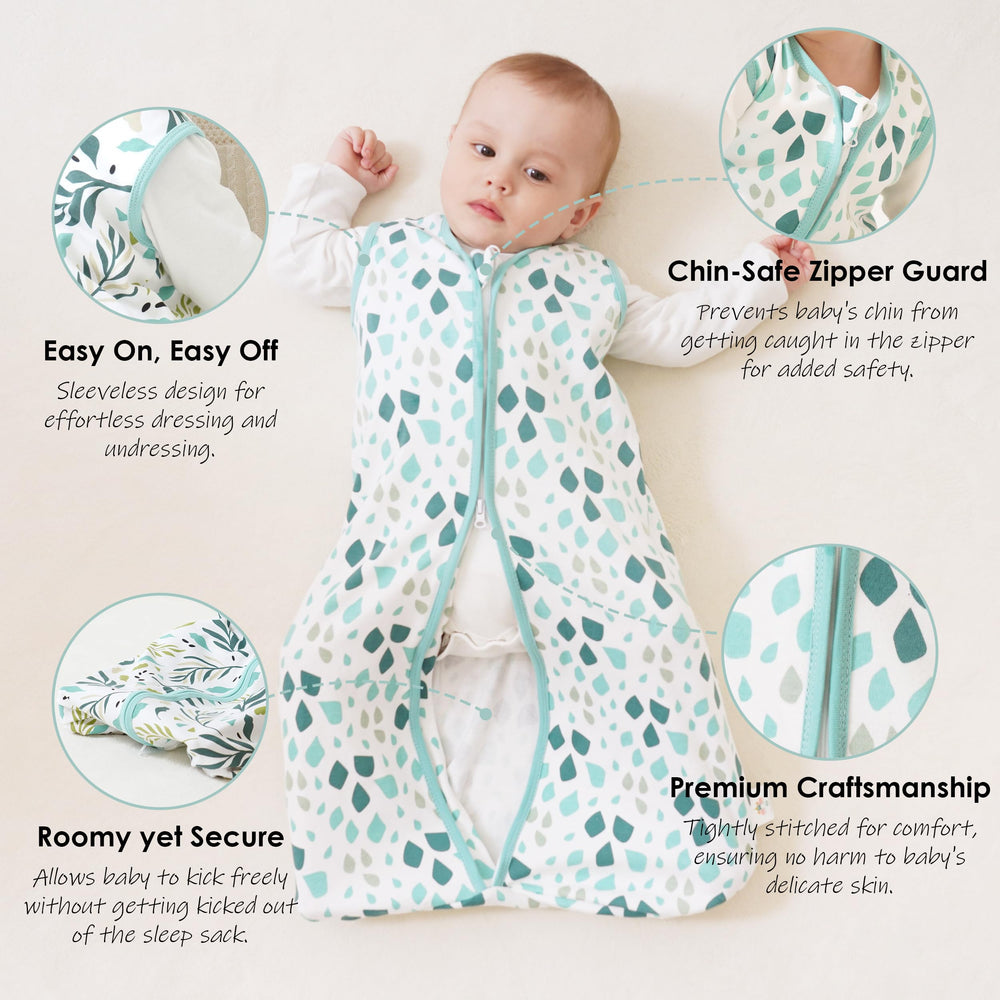 Cute Castle sleep sack arm and neck openings for secure fit