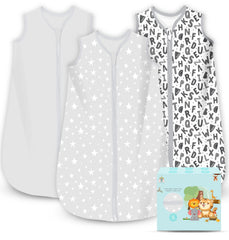 Cute Castle baby sleep sack gray in 0-6 months, lightweight and breathable.