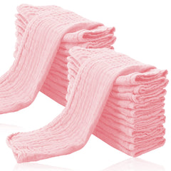 Cute Castle 24-pack burp cloths flat lay for versatile newborn essentials