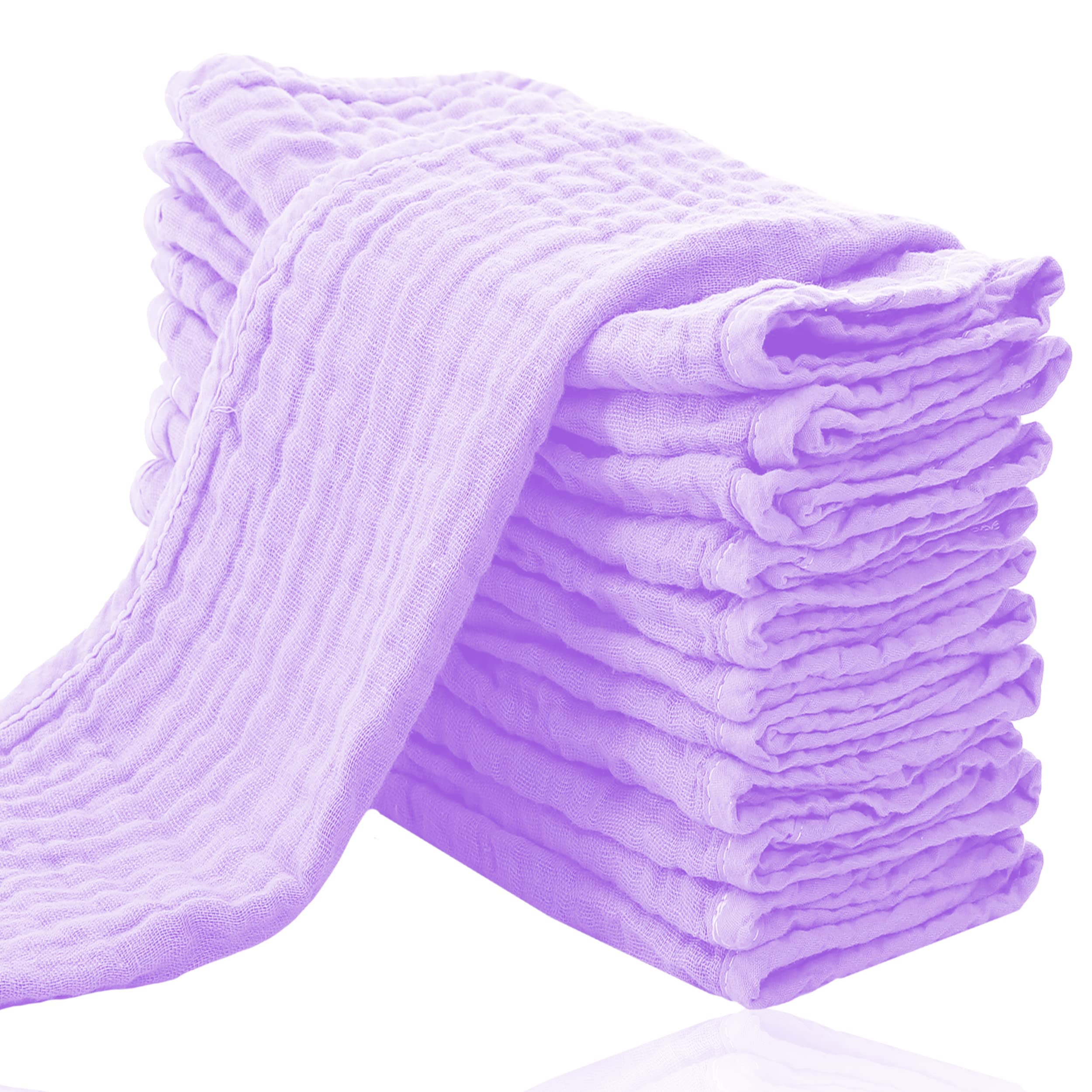 Cute Castle 12-pack burp cloths in soft cotton for baby comfort.