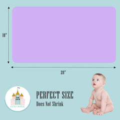 Cute Castle burp cloths are durable and machine-washable for daily care.